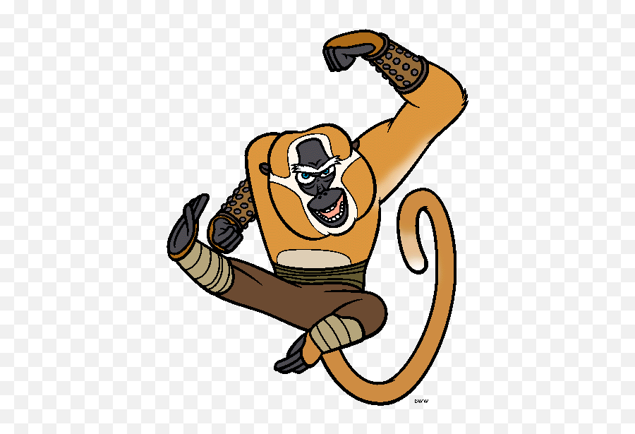 Kungfu Panda Monkey - Kung Fu Panda Monkey Cartoon Emoji,Vase Bomb Emoji