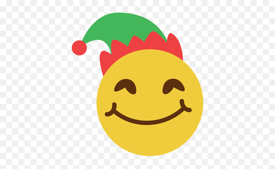 Smiling Elf Hat Face Emoticon 11 - Elf Smiley Emoji,Elf Emoji