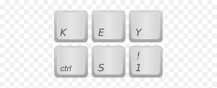 Computer Keys Vector Image - Keyboard Keys Clip Art Emoji,Emojis On Computer Keyboard