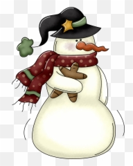 Small Country Snowman Clipart - Rustic Snowman Clipart Emoji,Snow Man Emoji