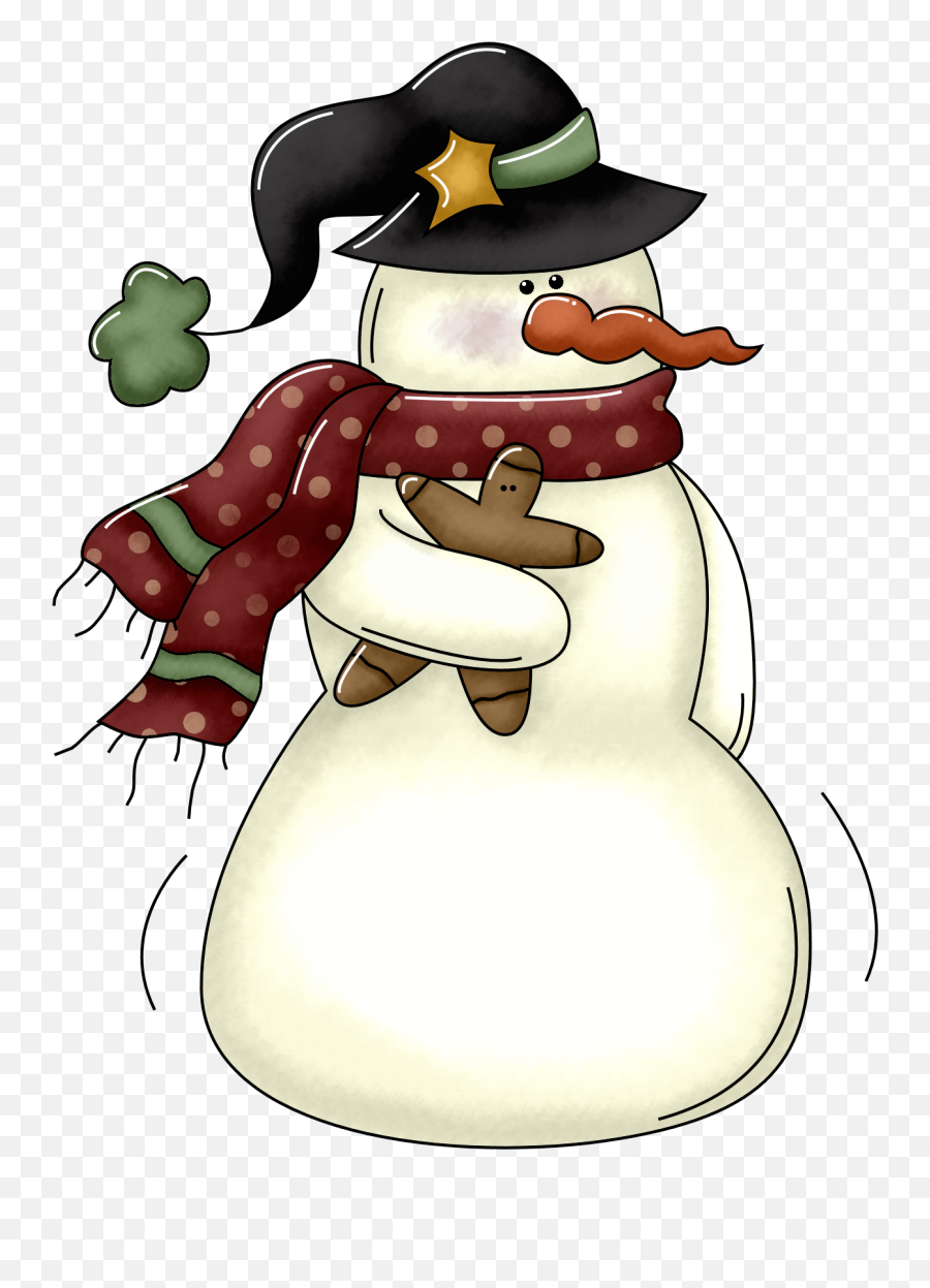 Small Country Snowman Clipart - Rustic Snowman Clipart Emoji,Snow Man Emoji