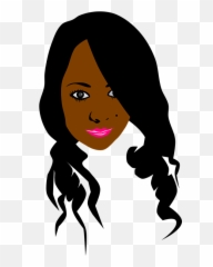 Free Brown Hair Hair Vectors - Black Girl Long Hair Clipart Emoji,Anime Emotions Faces
