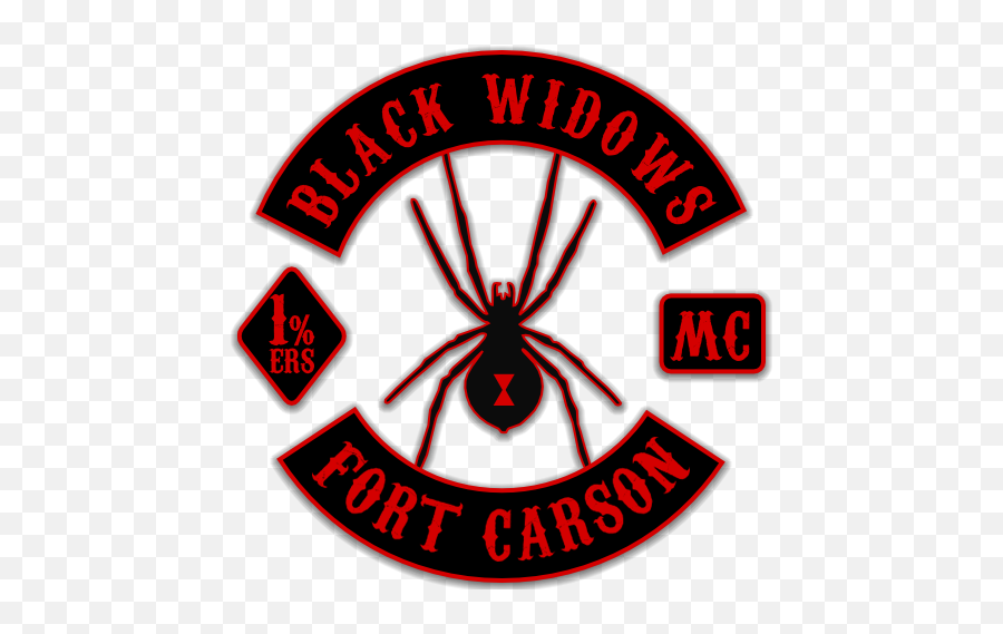 Black Widows Mc - Red And Black Mc Patch Emoji,Black Widow Emoji