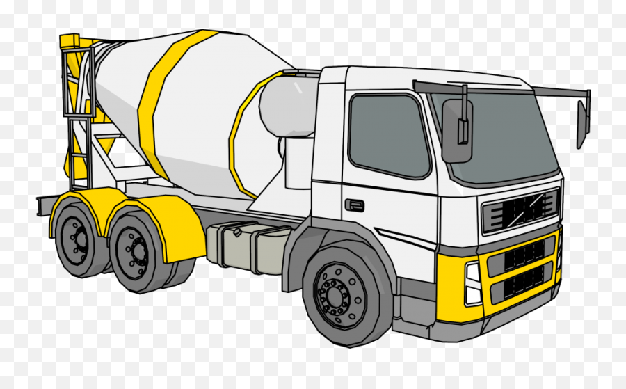 Volvo Fm12 Concrete Truck Png Clipart - Truck Emoji,Truck Emoticon