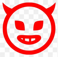 Red Evil Icon - Transparent Background Emoji