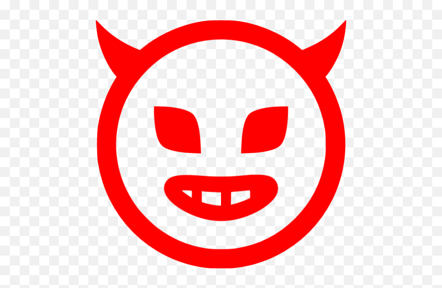 Red Evil Icon - Evil Transparent Background Emoji,Red Face Emoticon