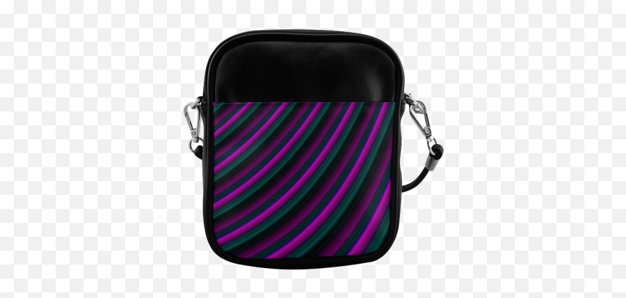 Glossy Purple Gradient Stripes Sling Bag Model 1627 Id D108134 - Handbag Emoji,Emoji Pencil Case