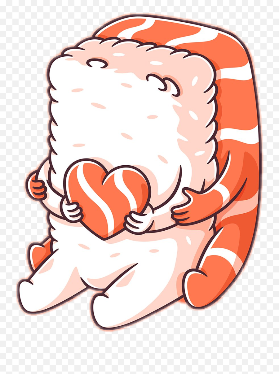 Sushi Lovesushi Salmon - Sticker By Vanilla Clip Art Emoji,Salmon Emoji