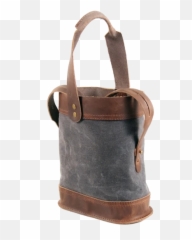 Leather Napa Double Wine Tote - Suede Emoji,Brown Square Emoji