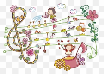 Musical And Floral Kids Sticker - Tenstickers Music Adventure Emoji,Treble Clef Emoji