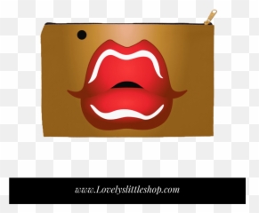 Red Kiss Kiss Make - Up Bag Clipart Full Size Clipart Clip Art Emoji,Emoji Hand And Lips