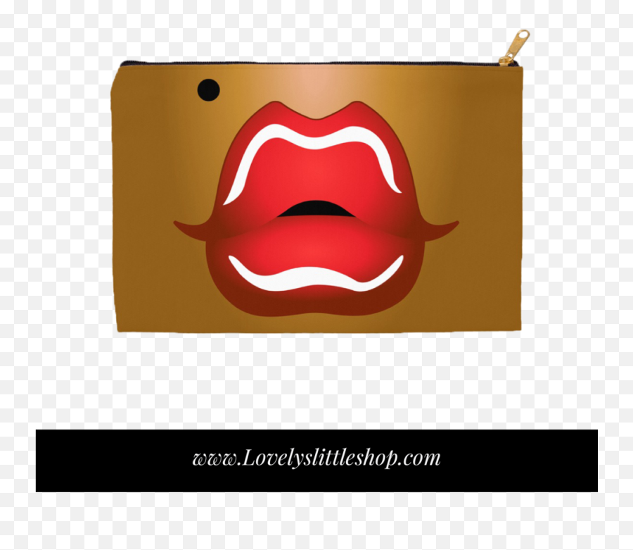 Red Kiss Kiss Make - Up Bag Clipart Full Size Clipart Clip Art Emoji,Emoji Hand And Lips