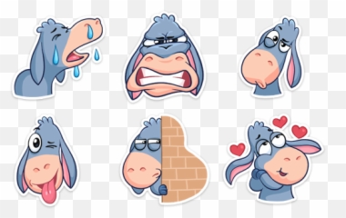 Download Set Of Stickers Elvis Vk Free - Elvis Donkey Stickers In Whatsapp Emoji,Elvis Emoji
