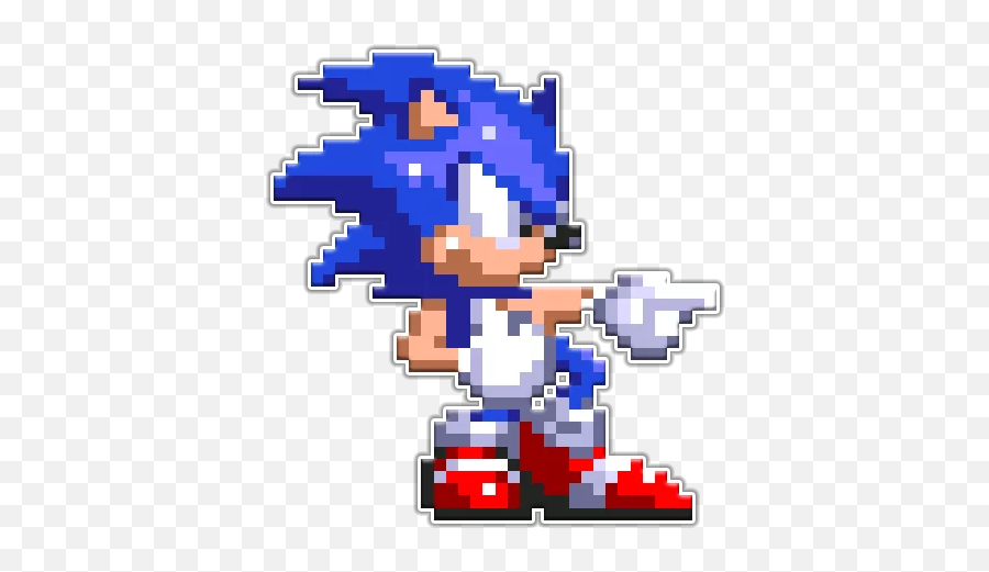 Sonic Stickers For Telegram - Sonic The Hedgehog Classic Pixel Emoji,Sonic The Hedgehog Emoji