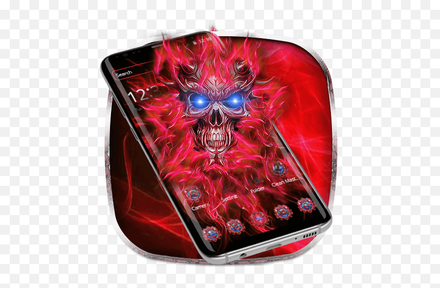 Download Blazing Red Fire Skull For Android Myket - Skull Emoji,Flaming Emoji
