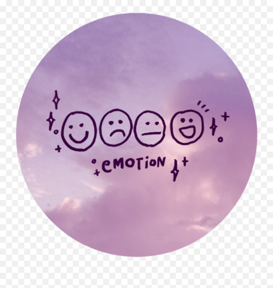 Emotions Purplesky Emoticons Aesthetic Aestetic - Circle Emoji,Purple Emoticons