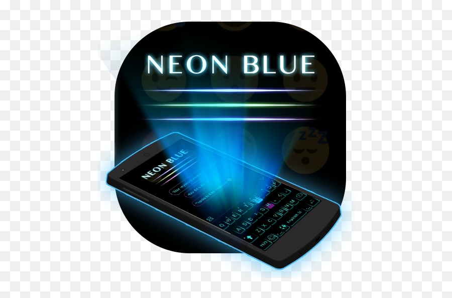 Neon Blue Keyboard Theme - Apps On Google Play Mobile Phone Emoji,Cool Wallpapers Of Emojis