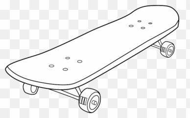 skateboard clipart black and white - Clip Art Library Skateboard Pictures To Color Emoji