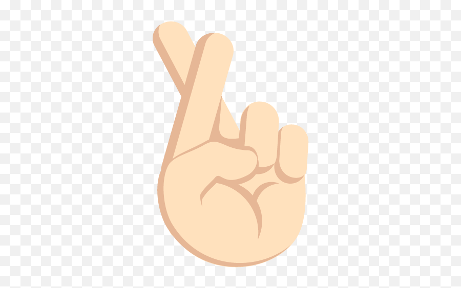 Hand With First And Index Finger Crossed Light Skin Tone - Dedos Cruzados Icon Png Emoji,Skin Tone Emojis