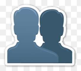 Pin - Two Blue People Emoji