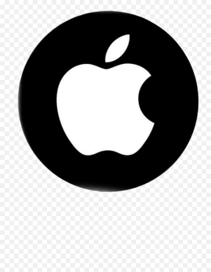 Apple Logo Music Sticker - Apple Round Icon Png Emoji,Apple Symbol Emoji