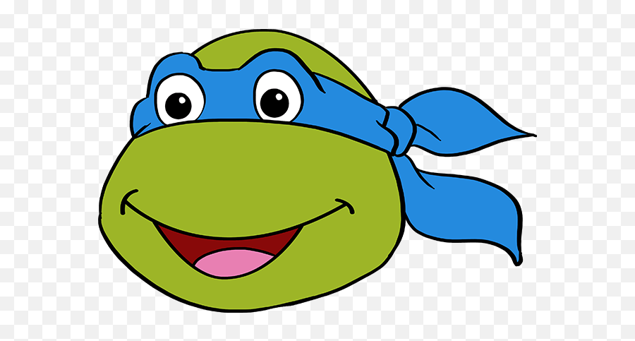 How To Draw A Teenage Mutant Ninja Turtle Face - Teenage Mutant Ninja Turtles Drawing Easy Emoji,Ninja Turtles Emoji