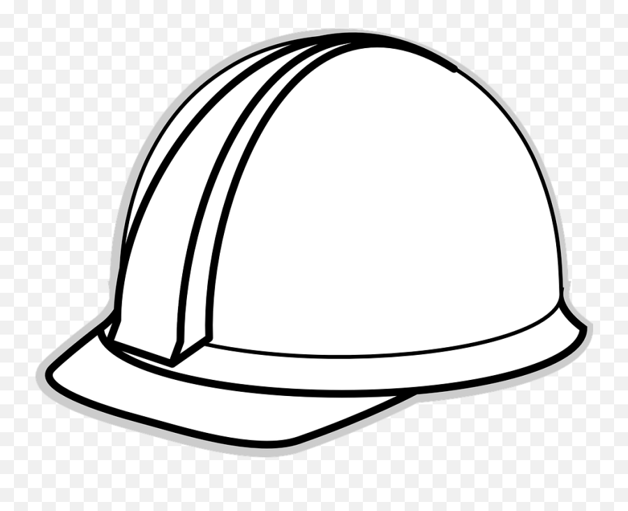 Helmet Clipart Construction Worker - Hard Hat Clipart Black And White Emoji,Hard Hat Emoji