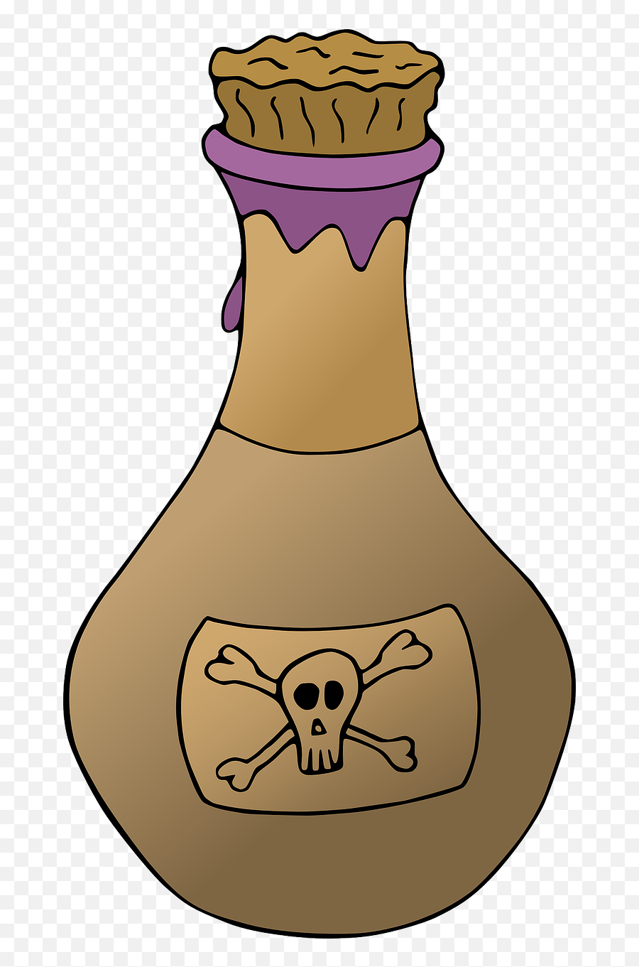 Poison Bottle Skull And Crossbones Cork - Poison Bottle Clip Art Emoji,Skull Gun Knife Emoji