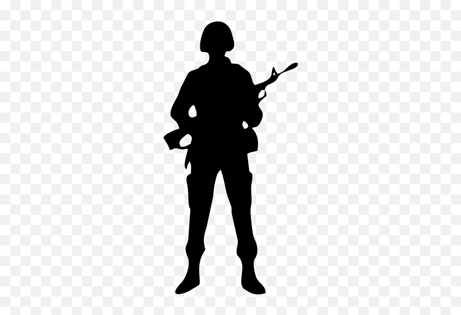 Soldier Silhouette Military Clip Art - Transparent Background Soldier Clip Art Emoji,Military Salute Emoji