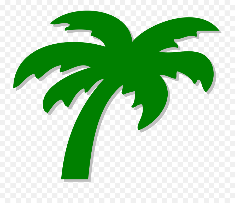 Palm Tree Symbol - Green Palm Tree Clipart Emoji,Palm Tree Emoticon