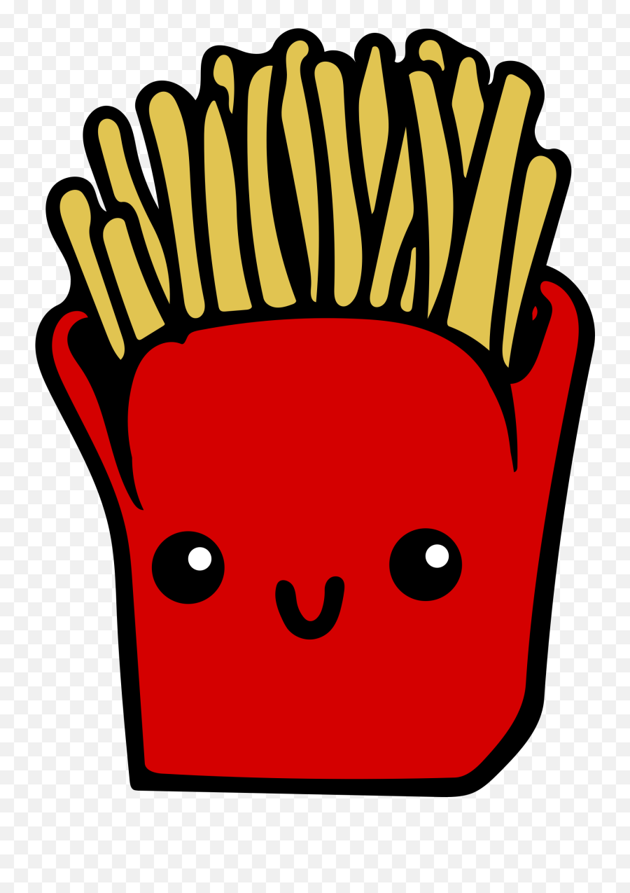 Kawaii Fries Vector Clipart Image - Cartoon Chips Emoji,100 Emoji