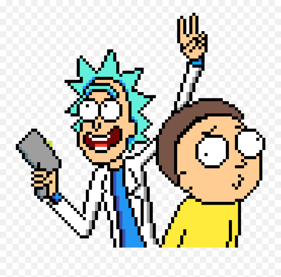 Pixilart - Rick And Morty Pixel Art Emoji,Rick And Morty Emojis