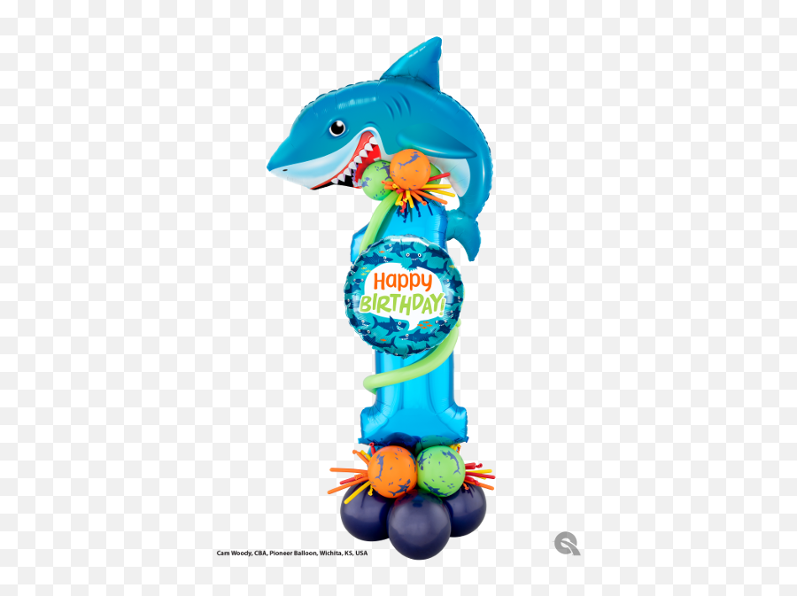Qualatex Itu0027s A Sharktastic Birthday Balloon - Cartoon Emoji,Baloon Emoji