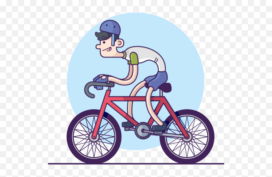 Riding A Bike Clipart Gif - Clipart Animated Cyclist Emoji,Biker Emoji