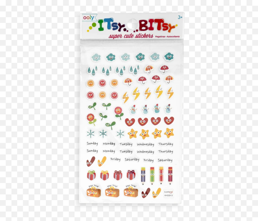 Itsy Bitsy Stickers - Happy Planner Sticker Sheet Png Transparent Emoji,Happy Friday Emoticon