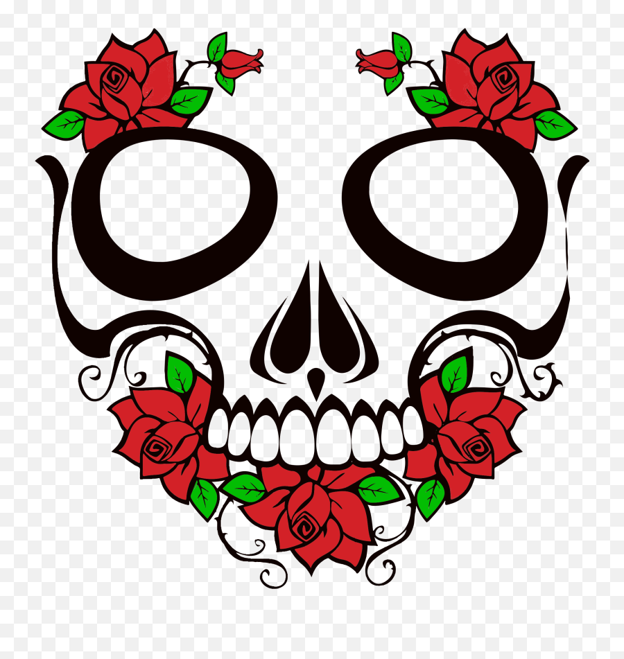 Death Clipart Pirate Skull Death Pirate Skull Transparent - Skull And Roses Logo Emoji,Sugar Skull Emoji