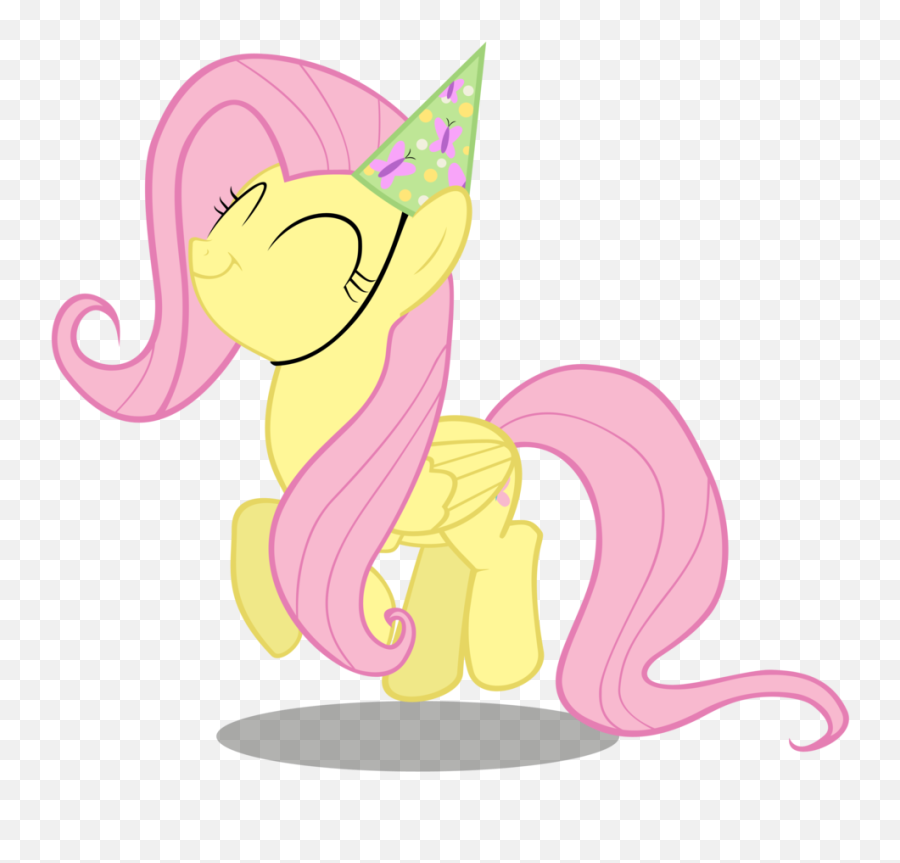 Drawing Party Free Download On Clipartmag - My Little Pony Birthday Fluttershy Emoji,Emoji With Party Hat