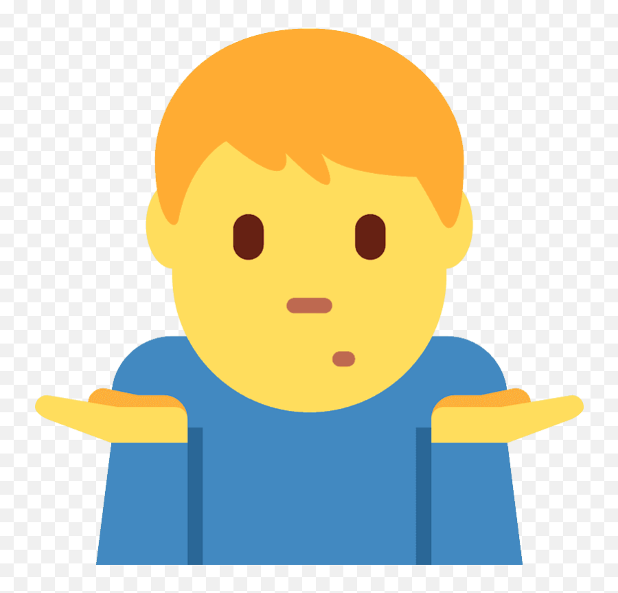 Man Shrugging Emoji Clipart - Man Shrugging Emoji,Shrug Emoji\