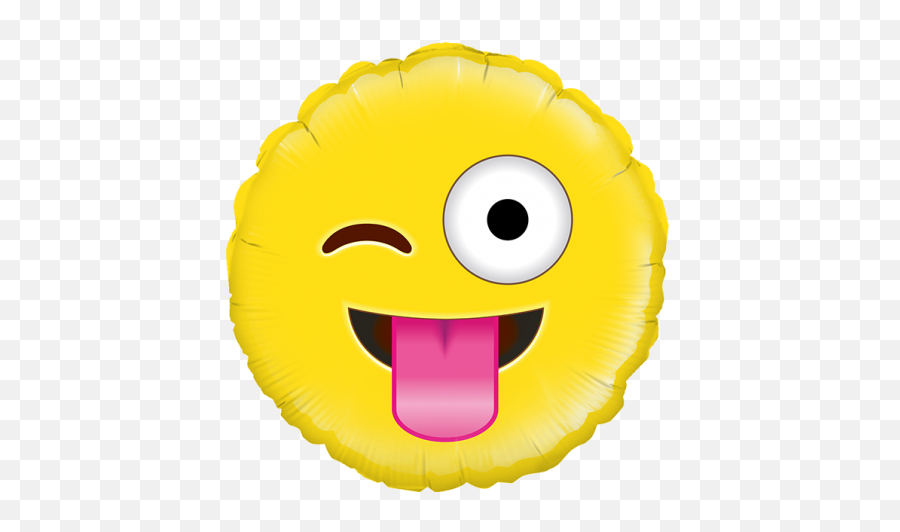 Balão Foil Redondo 18u0027u0027 Crazy Emoji - Happy,Crazy Happy Emoji