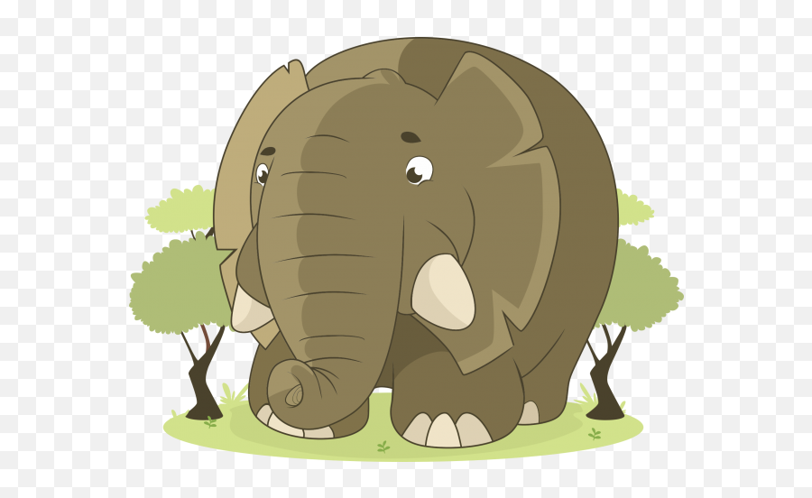 Animated Elephant Free Stock Photo - Vector Animal In Jungle Emoji,Treasure Chest Emoji