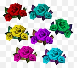 Colorful Romeo Juliet Bouquet Of Roses - Portable Network Graphics Emoji,Roses Emoticon