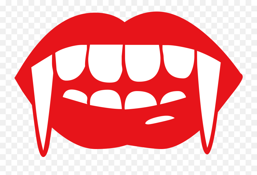 Fang Vampire Tooth Clip Art - Vampire Teeth Transparent Background Emoji,Fangs Emoji
