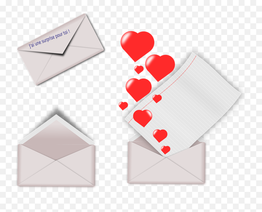 Envelope St Valentine Heart In - Clipart Enveloppe Surprise Emoji,Heart Envelope Emoji