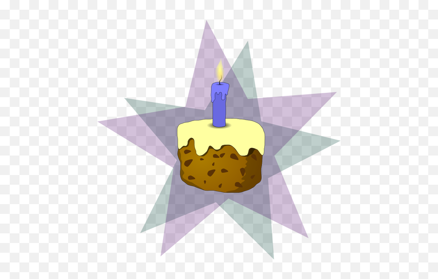 Vector Graphics Of Slice Of Cake - Cake With Candle Emoji,Facebook Birthday Emoji
