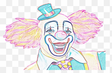 Colorful Clown Sketch - Emoji