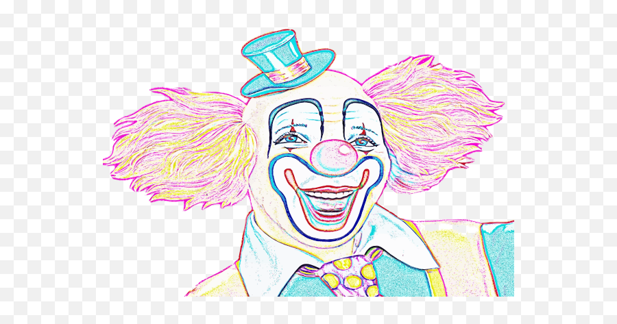 Colorful Clown Sketch - Clown Emoji,Creepy Emoji