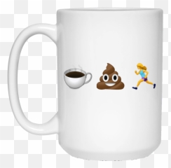 Coffee Poop Run Emoji Mug - Cute Best Friend Sloths,Workout Emoji