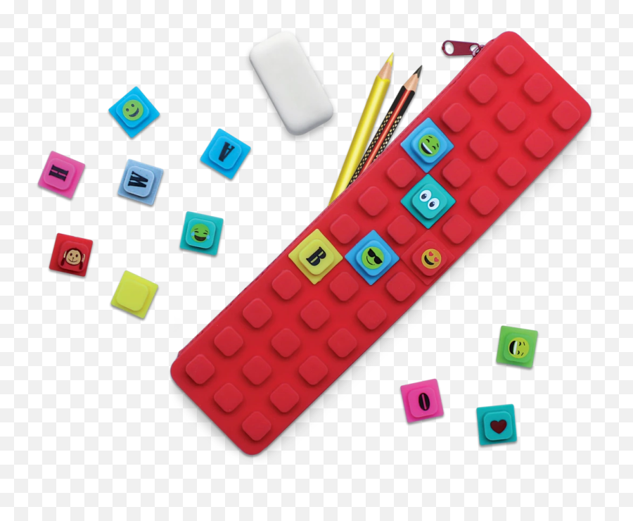 Pencil Cases In California - Waff Kase Pencil Case With Cubes Emoji,Pencil Emoji Png