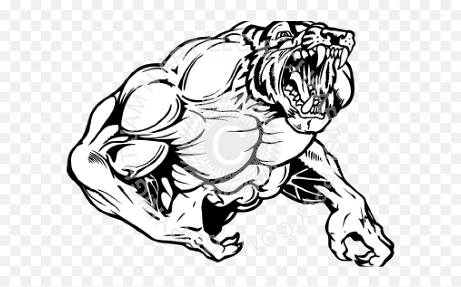 Muscle - Clipart Muscle Black And White Emoji,White Tiger Emoji