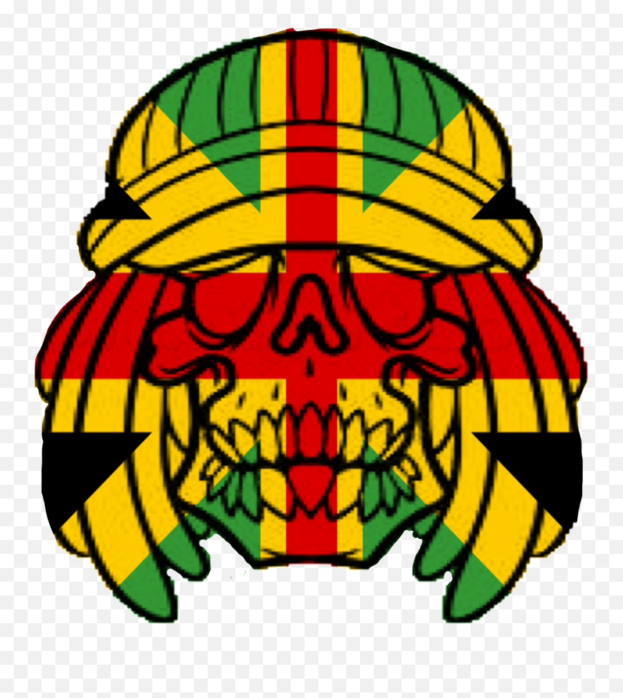 Rastaman Rastafari Reggae Jamaican Skull - Clip Art Emoji,Reggae Emoji